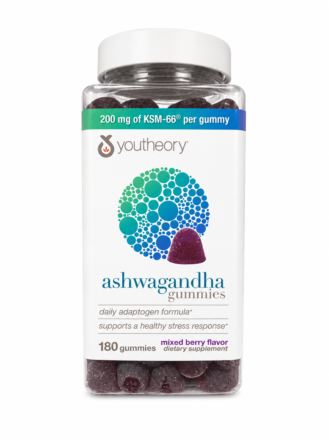 ASHWAGANDHA 200 mg X 180 GUMMIES-YOUTHEORY