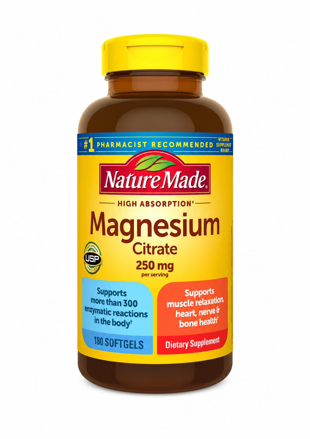 MAGNESIUM CITRATE 250 mg X 180 SOFTGELS-NATURE MADE