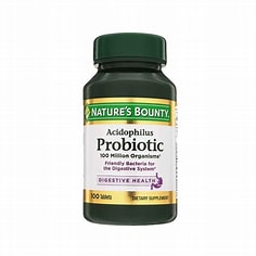 ACIDOPHILUS PROBIOTIC 100 MILLION ORGANISMS X 100 CÁPSULAS-NATURE´S BOUNTY