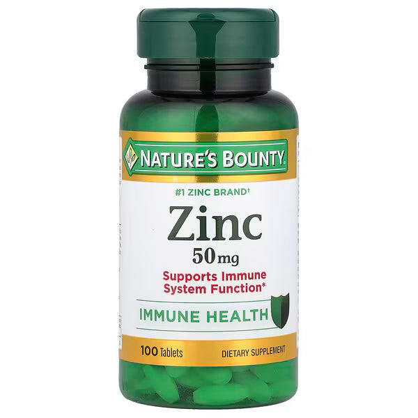 ZINC 50 mg X 100 TABLETS-NATURE´S BOUNTY