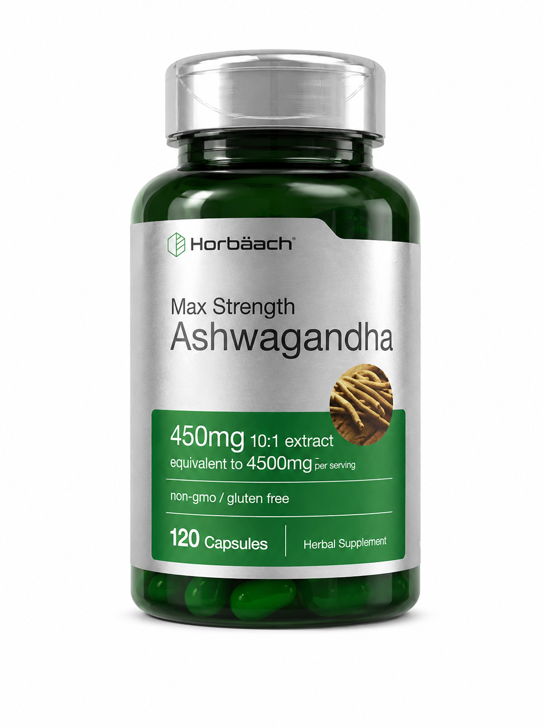 ASHWAGANDHA MAX STRENGTH 450 mg X 120 CÁPSULAS-HORBÄACH