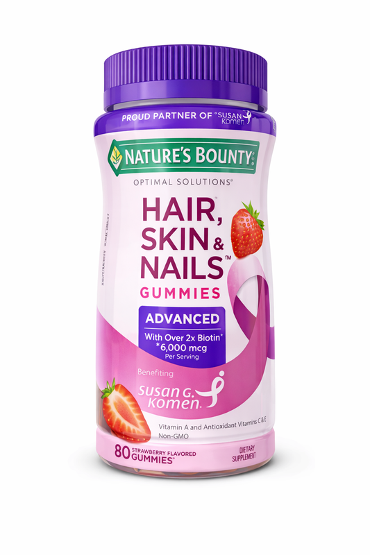 HAIR, SKIN & NAILS BIOTIN 6.000 mcg GUMMIES X 80 -NATURE´S BOUNTY