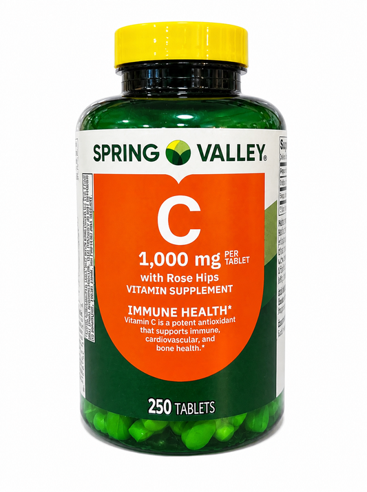 VITAMIN C 1000 Mg X 250 CÁPSULAS-SPRING VALLEY