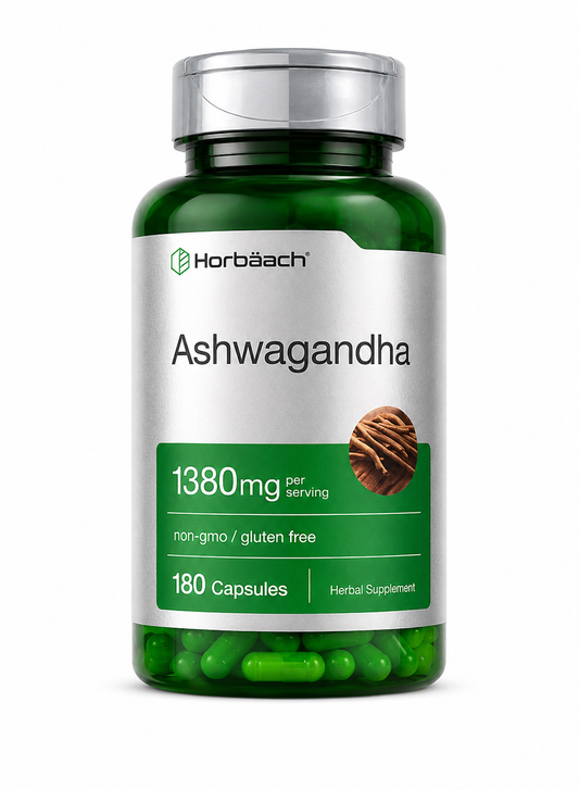 ASHWAGANDHA 1380 mg X 180 CÁPSULAS-HORBÄACH