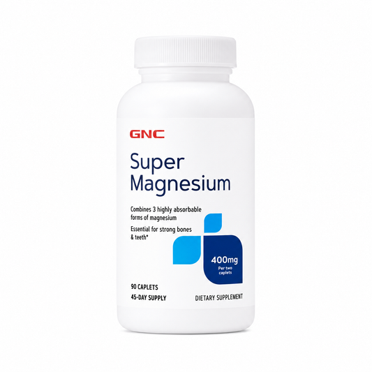 SUPER MAGNESIUM 400 mg X 90 CAPLETS-GNC