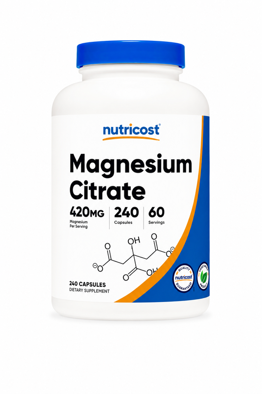 MAGNESIUM CITRATE 420 mg x 240 CAPSULES-NUTRICOST