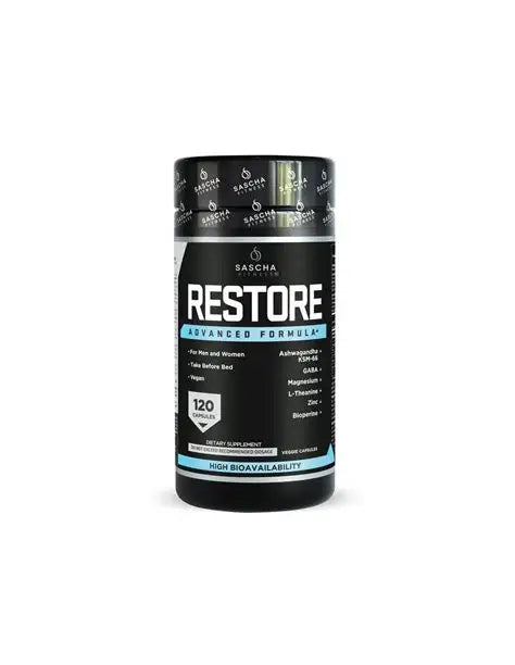 CORTISOL NIGHT SUPPORT RESTORE X 120 CÁPSULAS-SASCHA FITNESS