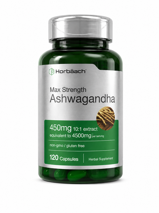 ASHWAGANDHA MAX STRENGTH 450 mg X 120 CÁPSULAS-HORBÄACH